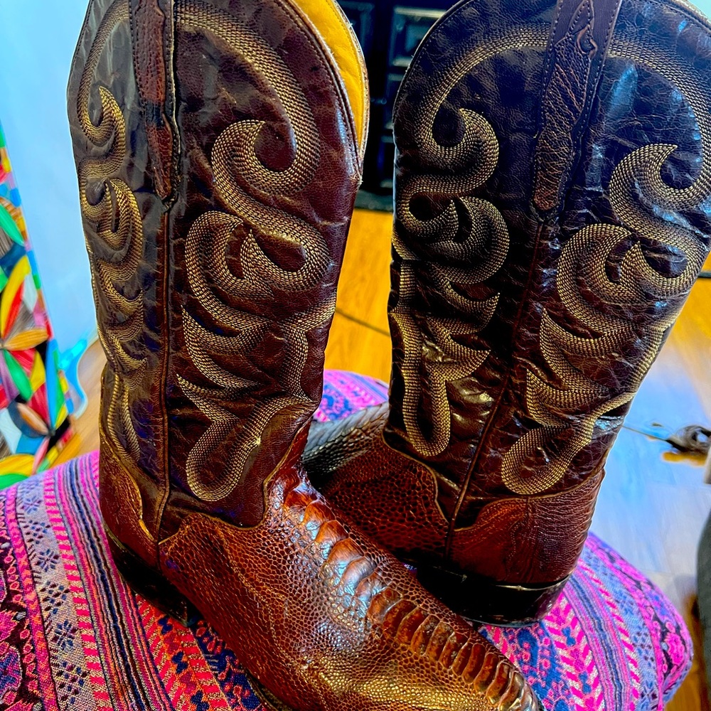 Mens ostrich boots 10.5
